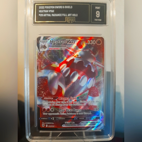 2022 HEATHRAN VMAX Pokemon S&S Heatran VMax Astrsl Radiance Full Srt Holo GMA 9
